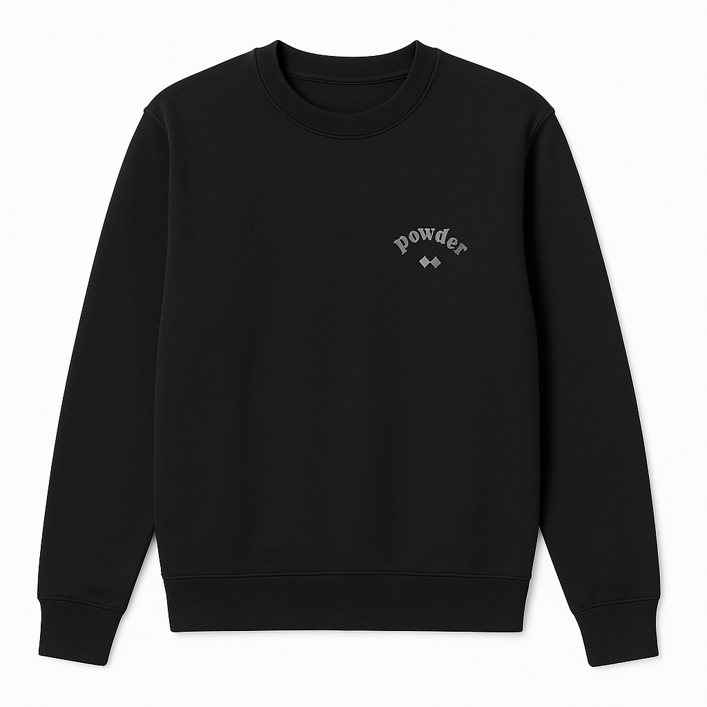 Crewnecks - Black - PowderLA