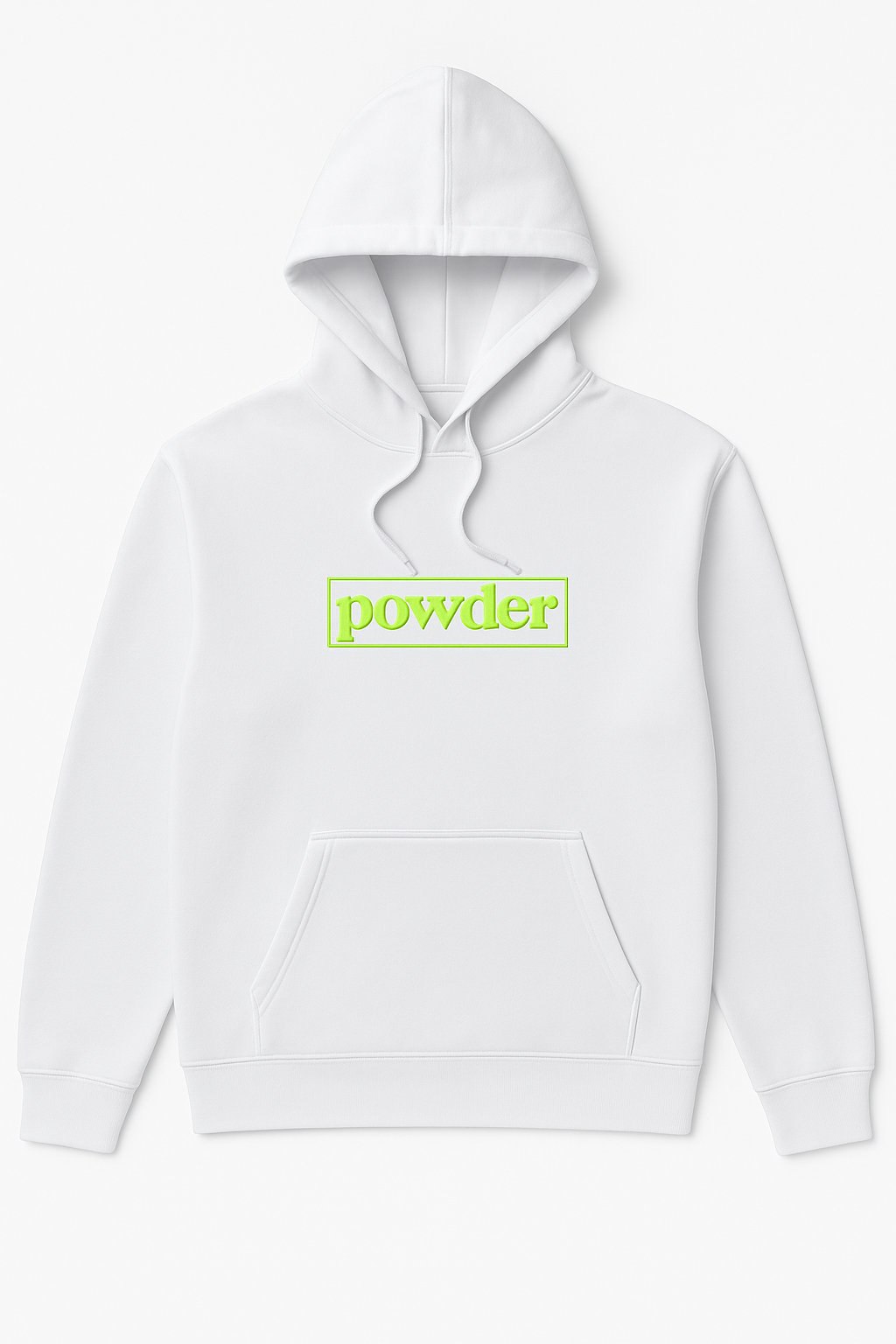 Powder Hoodie White with Yellow