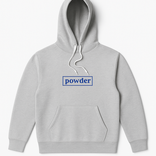 Powder Hoodie Heather Grey with Dodger Blue - PowderLA