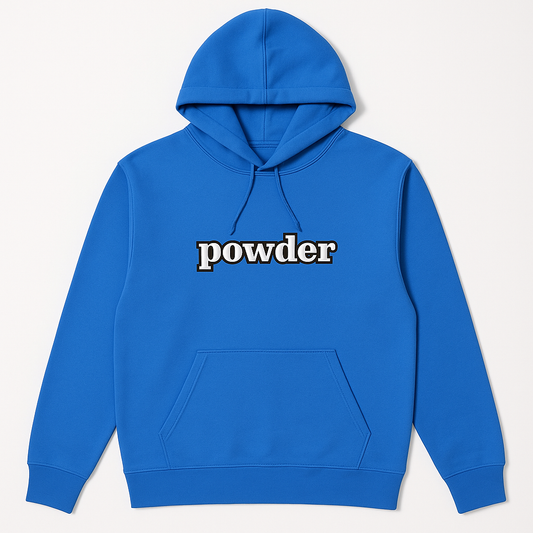 Powder Hoodie Ocean Blue with White - PowderLA