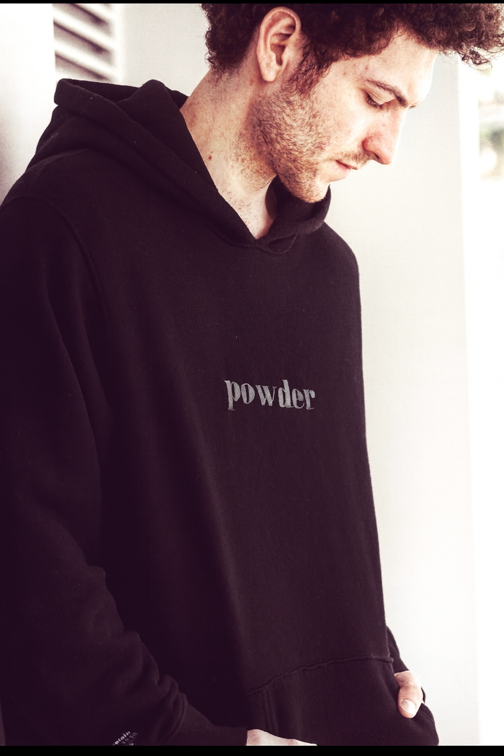 New - Vintage Black Distressed Hoodie