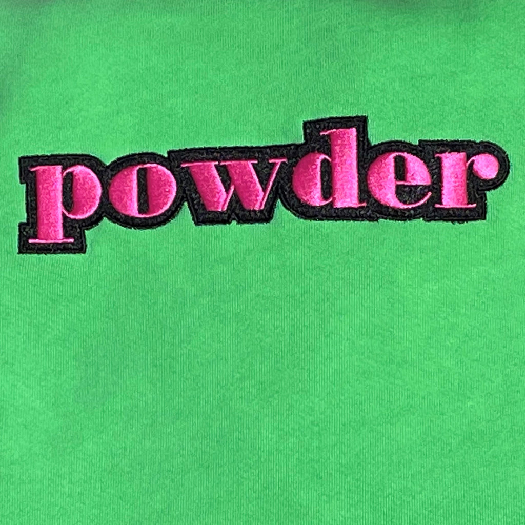 Powder Hoodie Green with Pink - PowderLA
