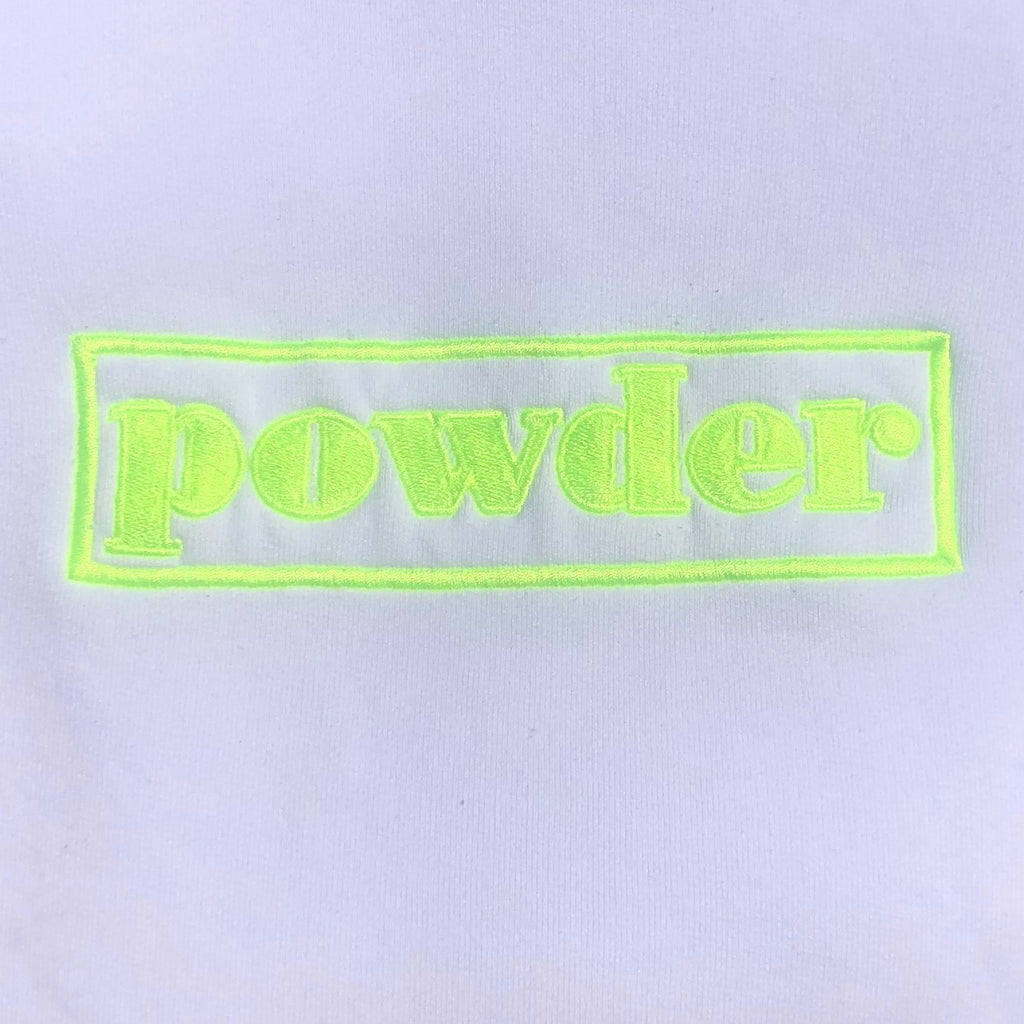 Powder Hoodie White with Yellow - PowderLA