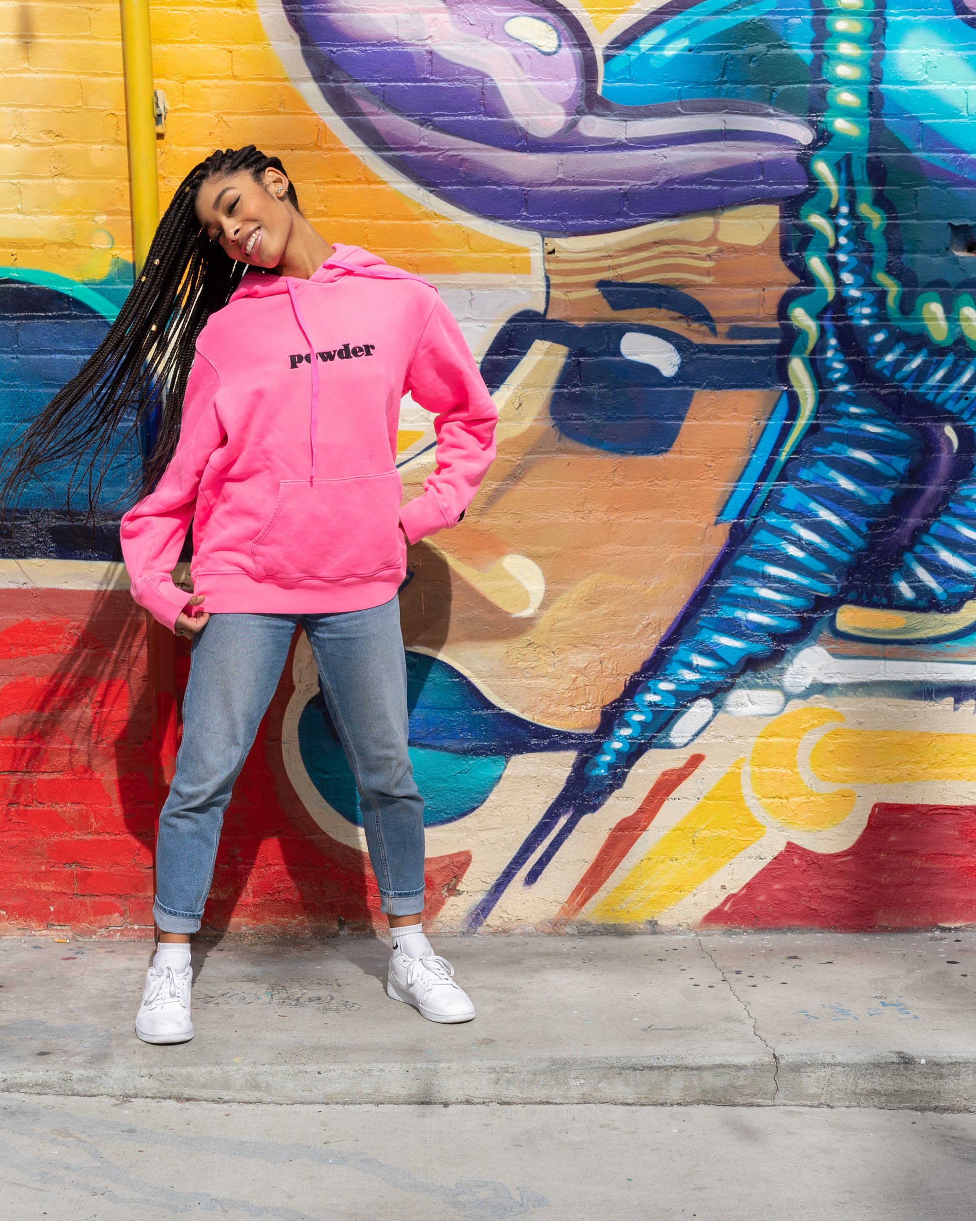 Powder Hoodie Neon Pink