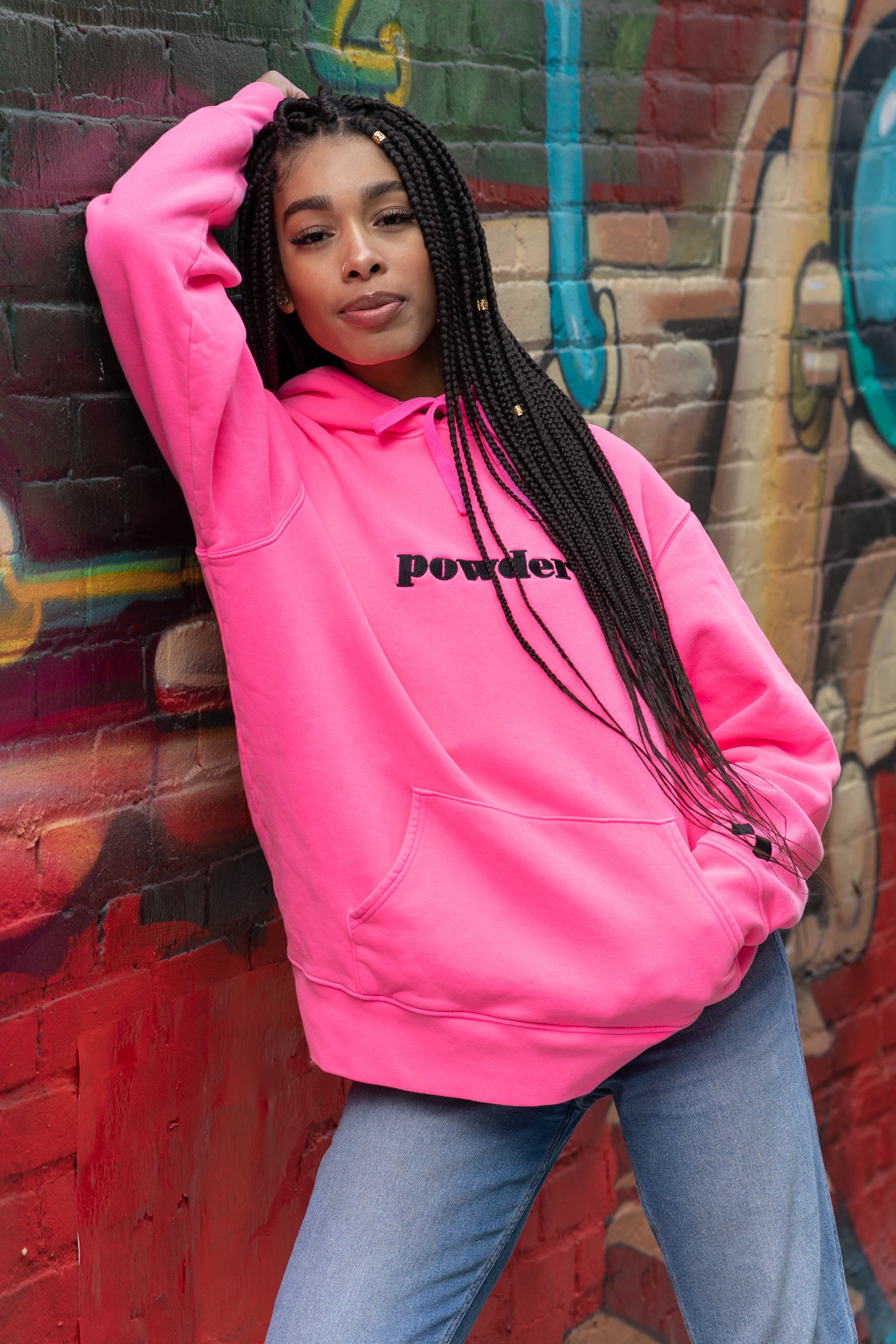 Neon Pink Hoodie W/Black Logo (Limited Edition) – Brukwine Shop