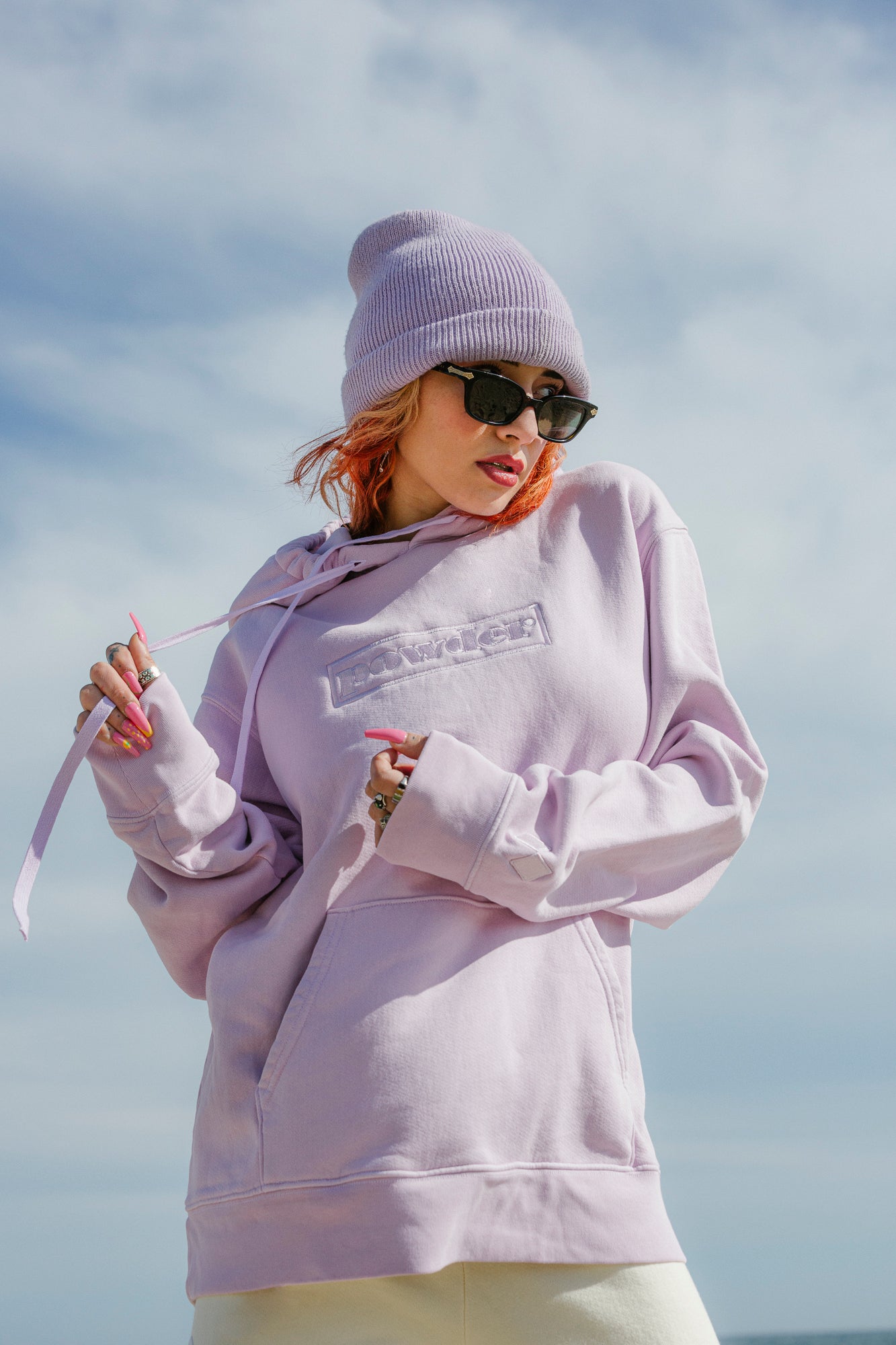 Powder Hoodie Lavender Monochrome