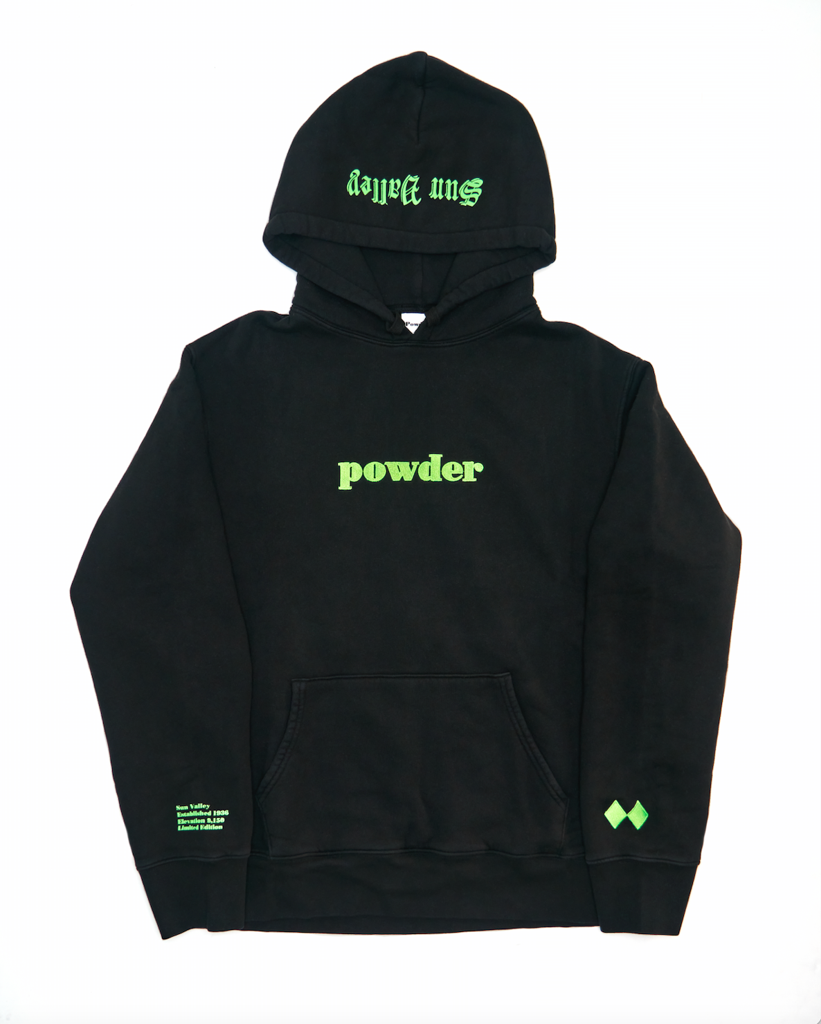 Black hoodie with lime green sale