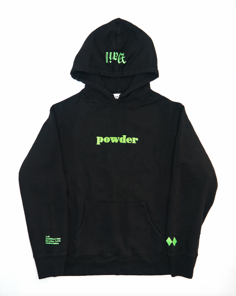 Powder Vail Black with Neon Green - PowderLA